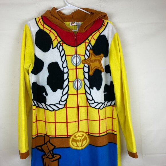 Toy Story Men Womens Sz S Woody One Piece Union Suit Disney Costume Pajama - Picture 2 of 6